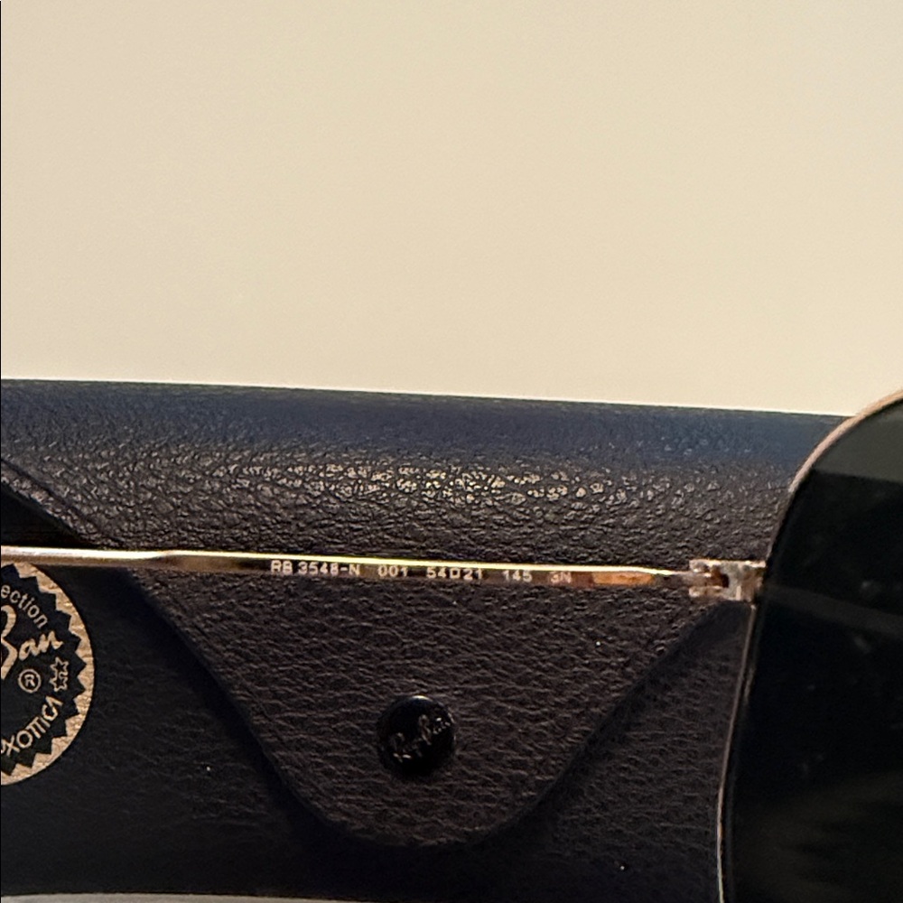 Ray-Ban Black and Gold Hexagonal Sunglasses - Picture 2 of 8